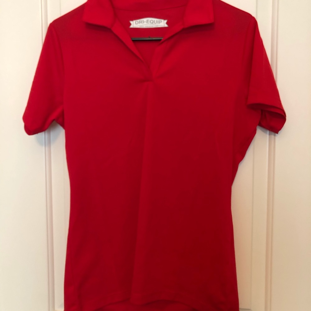 Red polo shirt